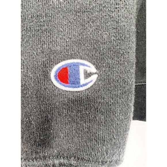 Champion Stitch Embroidered Long Sleeve Sweatshirt Black Large - Picture 4 of 9